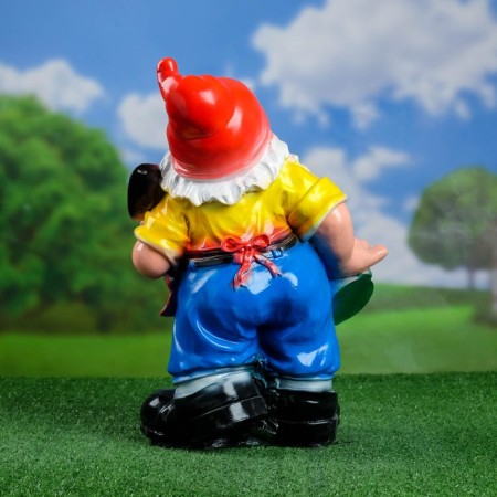 Garden figure "Dwarf with a watering can" medium 26x15x40cm-2
