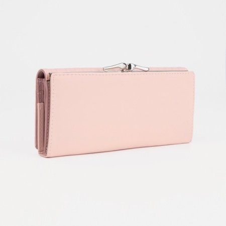 Women's wallet on magnets, pink color-1