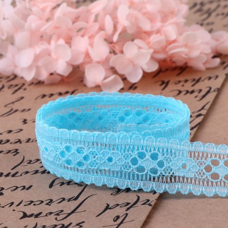 Capricon lace, 22 mm × 10 ± 1 m, blue color-2