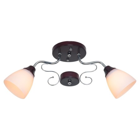 Steel light lamp 50640/2cr+Br WT, 2x60W, E27, 23.5x15x60 cm, brown color-1