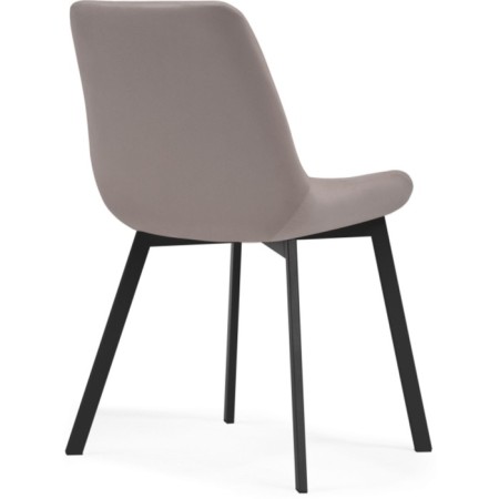 SHEET on a metal frame Chelsea Metal/velor, black/latte 50x60x80 cm-3