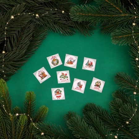 Stickers in the roll "many gifts", 500 pcs, 2.5 x 2.5 cm-3