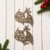 Jewelry decoration "Disorder blunt" (set 2 pcs) 10x9 cm, gold