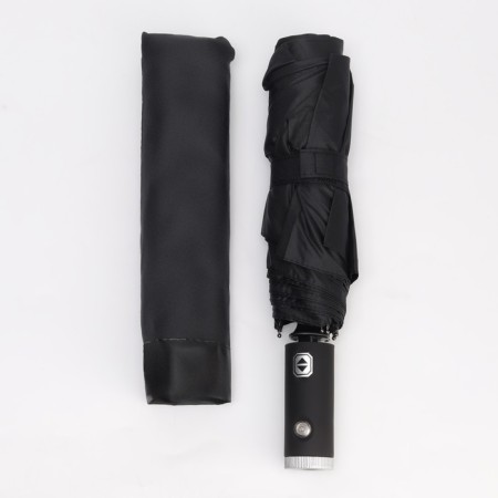 Automatic “plain” umbrella, with a flashlight, 3 additions, 8 knitting needles, r = 47 cm, black color-7
