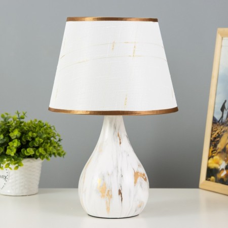 Board lamp "Marmor" E14 40W White-gold 23x23x35 cm Risalux