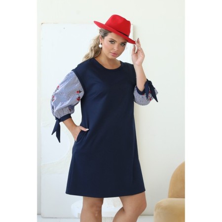 Women's dress, size 62, blue color-7