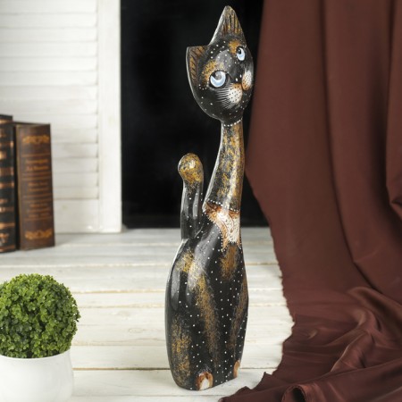 Souvenir tree "Cat Moon in a collar" 43x14x5 cm-1