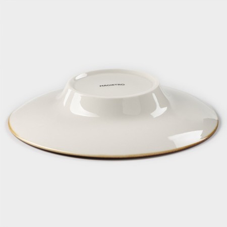 Porcelain plate for Magistro paste "Cerera", 160 ml, d = 21 cm, brown color-2