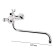 Accoona A87177 bathtub, two -wound, with shower, silumin, chrome