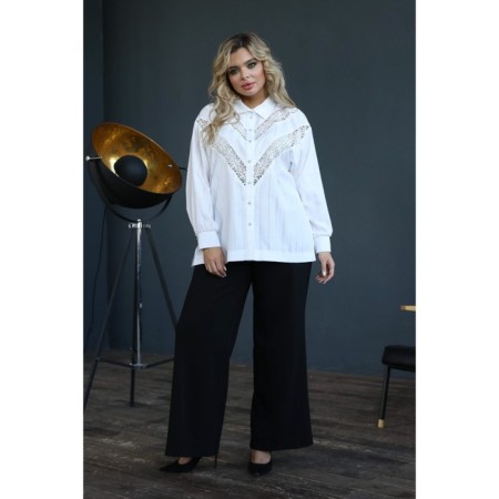 Female shirt, size 46, white color-8