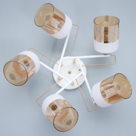 Adelela chandelier 5he27 40W white-gold 52x52x24 cm Bayerlux-4