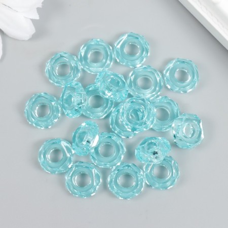Beads for creativity Plastic "Gaika" set of 20 pcs Blue 1.3x1.3x0.5 cm-2