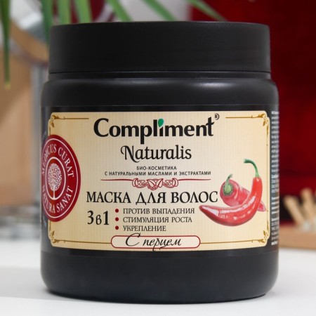 Hair mask Compliment Naturalis 3B1 against falling out, with pepper, 500 ml