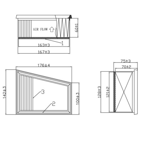 Air filter Totachi TA-1114-1