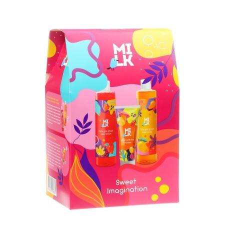 Gift set Milk: shower gel 2 pcs 300 ml + hand cream, 75 ml-4