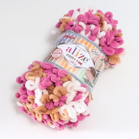 Yarn "Puffy fine color" 100% micropoliester 14.5m/100g (6402)-1