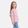 Longsliv children in strip KAFTAN, size 36 (134-140 cm), white/red color