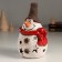 Ceramic Ceramics Similar “Puffy Snowman with Stars” 8.9x10.2x16.3 cm
