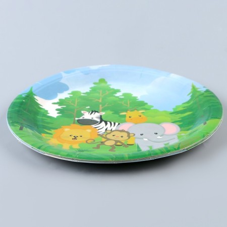 Paperial plate "Beasts", in a set of 6 pcs.-1
