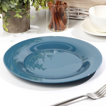 Plate plate "Smoky Amethyst", D = 25 cm, blue color-5