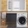Tumbling for the washing machine Uperwood Magenta, 60 cm, suspended, black, with doors