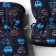 Winter children's mittens minku, dark blue color, 18cm
