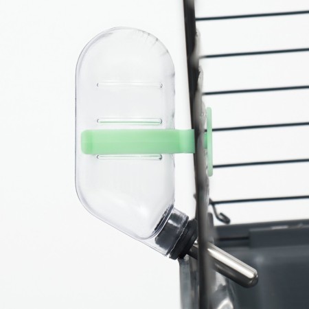 Drill for rodents with a metal nose, 60 ml, transparent with green clinking-3