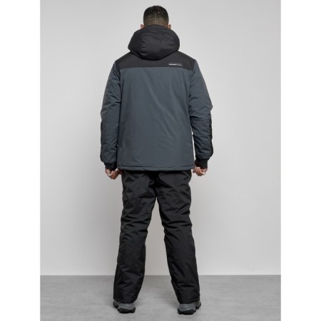 Male winter ski costume, size 54, dark gray color-3