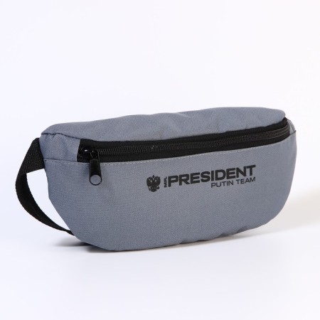 Bag on the belt "Putin Team", 32 x 8 x 15 cm, base, lightning department, gray-3