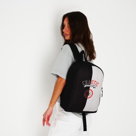 Backpack School Textile Chaotic, 38x14x27 cm, black/gray color-12