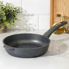 Granite pan, d = 24 cm, plastic handle, anti -stick coating, gray color