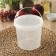 A plastic disposable bucket with a lid, 1.5 l, d = 14 cm, transparent, 226 pcs/units.