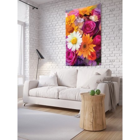 Decorative panel with photo printing "Autumn Bouquet", vertical, size 100x150 cm