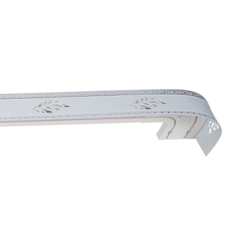 Binide cornice 180 cm, with a decorative bar 7 cm "Ultracompact. Sheet silver", white color-2