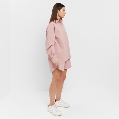 Women's costume (shirt, shorts) minku: oversize color dark pink, size 44-1