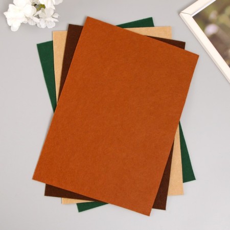 A set of soft felt "Astra" (4 pcs) Assorted, 1.4 mm, 180 gr. 20x30 cm