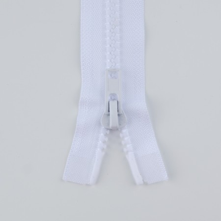 Lightning "Tractor", No. 8, connective, 2 locks, locks automatic, 100 cm, white color-4