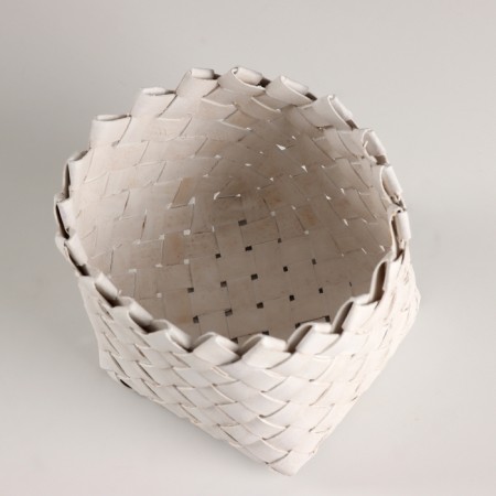Kashpo wicker, d14khn11.5cm, white-1
