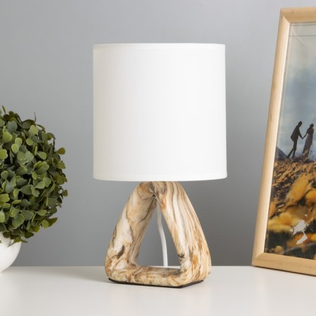 Camellia Table lamp E14 40W brown, white 27.5x15x15 cm
