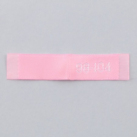 Textile strip "98-104", 5 x 1.1 cm, pink color-3