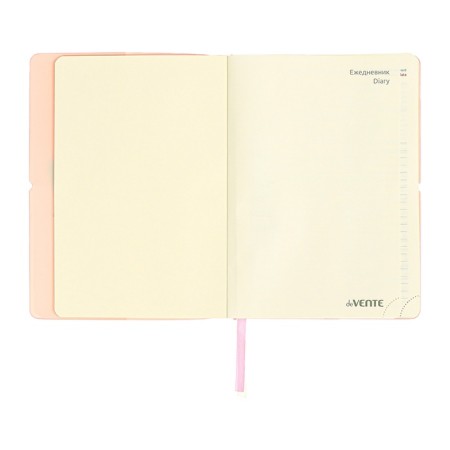 Diary of Leduced A5 136 DEVENTE sheets. Jane, soft pvc cover, elastic band, perforation, liesse, block 70, pink-7