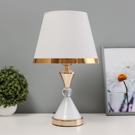 Celeste table lamp E27 40W white-gold 25x25x42.5 cm