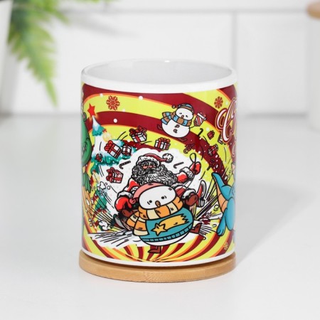 Sublimation mug "Dragons with gifts 2024", with application-2