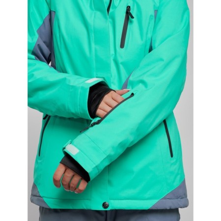 Ski costume female winter, size 42, green color-9