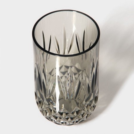 Glass "Faces", 450 ml, 8 × 14 cm, brown color-2