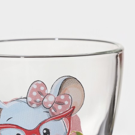 Mug "Funny Beasts", glass, 250 ml, in gift packaging, Mix drawing-2