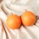 Set of balls plastic D-8 cm, 2 pcs "matte" orange