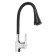 Zein Z2076F kitchen mixer, silicone spout, 35 mm cartridge, brass, black/chrome