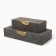 The casket for jewelry "gray marble" eco -leather, set 2 pcs.