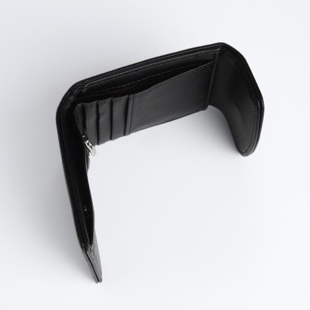 Women's wallet on a magnet, black color-3